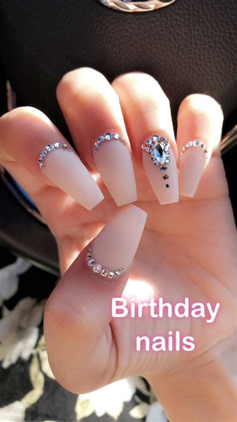 Pink Glitter Birthday Nails : 32elegant gold foil coffin nails. - Marian-What