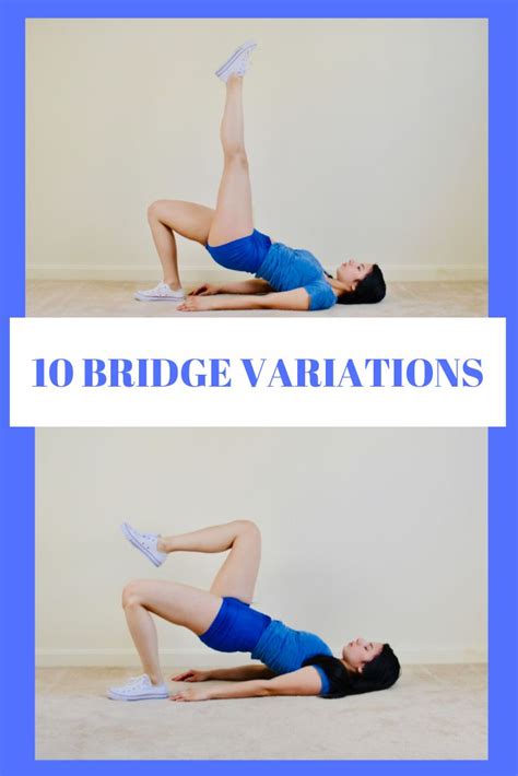 10 BRIDGE VARIATIONS | Bridge workout, Lower body workout, Glutes workout