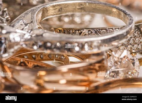 Jewelry on a white background Stock Photo - Alamy