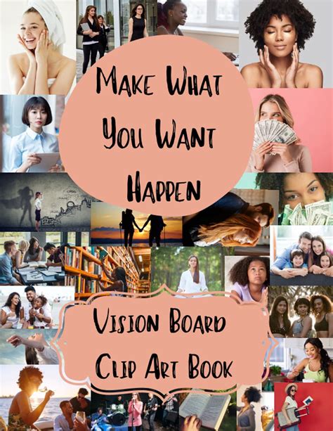 Buy Vision Board Clip Art Book: Vision Board Kit For Women With Over 300 Supplies To Cut And ...