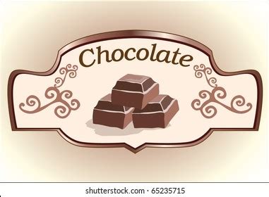 Chocolate Label Design Stock Vector (Royalty Free) 65235715