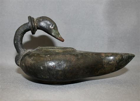 Ancient Roman Bronze Duck Oil Lamp - Catawiki