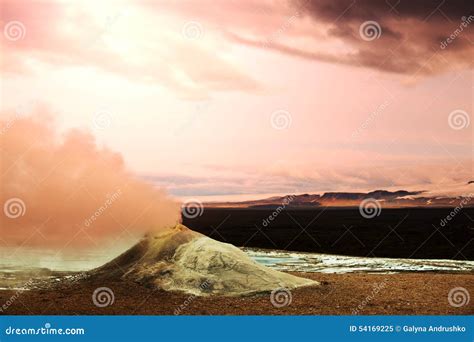 Fumarole in Iceland stock image. Image of steaming, smoke - 54169225