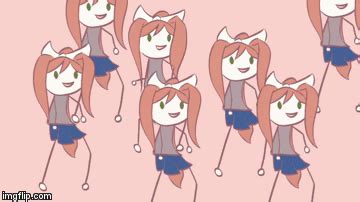 DDLC Multiple Dancing Monikas - Imgflip