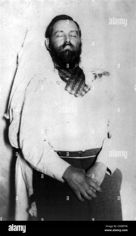 JESSE JAMES (1847-1882) Corpse of the US outlaw, gang leader and robber after his murder on 3 ...