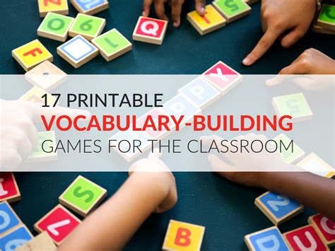 17 Printable Vocabulary-Building Games