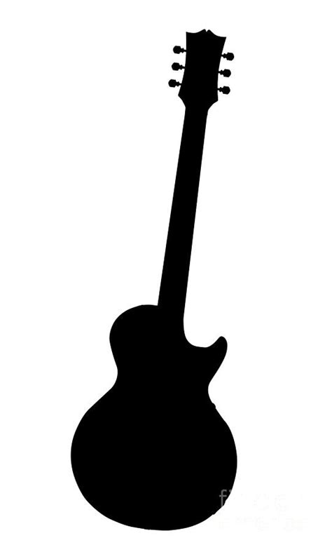 Typical Classic Rock Guitar Silhouette Digital Art by Bigalbaloo Stock - Fine Art America