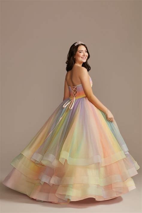 Pastel rainbow wedding gown • Offbeat Wed (was Offbeat Bride)