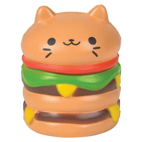 3" Squish Cat Burger Toys | Cute squishies, Squishies, Squish