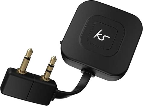 KitSound Bluetooth Airline Adaptor 2, Airplane Flight Music Transmitter ...