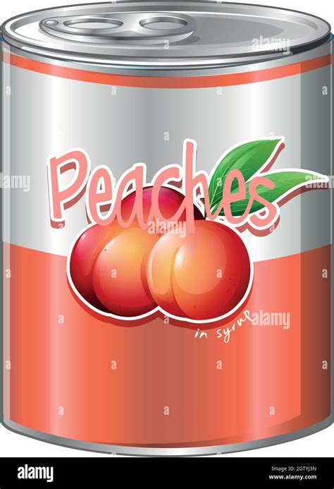 Peaches in aluminum can Stock Vector Image & Art - Alamy