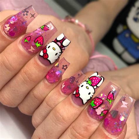 Hello Kitty Nail Art