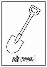 Premium Vector  Shovel Coloring Page For Kids sketch template