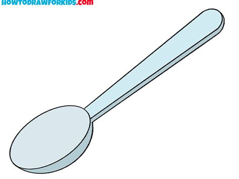 How to Draw a Spoon - Easy Drawing Tutorial For Kids