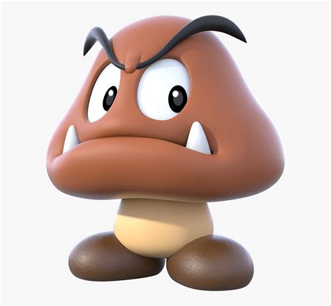 Brown Mushroom From Mario Some goombas act as friendly characters in the paper mario series ...