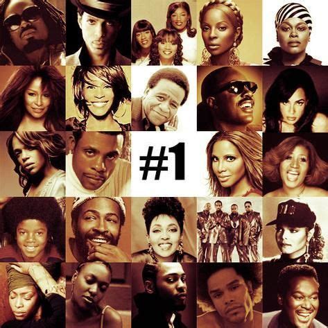 This collage shows some of the most successful musicians in the R&B ...