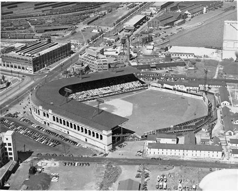 Aerial of Toronto's Maple Leaf Stadium. The (baseball!!) Maple Leafs ...