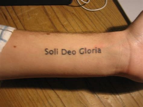 Soli deo gloria inner hand tattoo - Tattooimages.biz