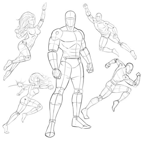 Superhero Figure Drawing at GetDrawings | Free download