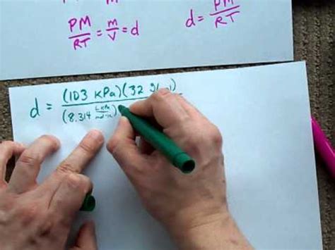 Find the Density of a Gas (Ideal Gas Law) - YouTube