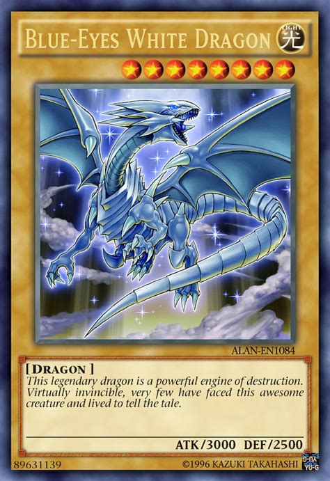 Blue-Eyes White Dragon by ALANMAC95 | Yugioh dragon cards, White dragon, Blue eyes white dragon