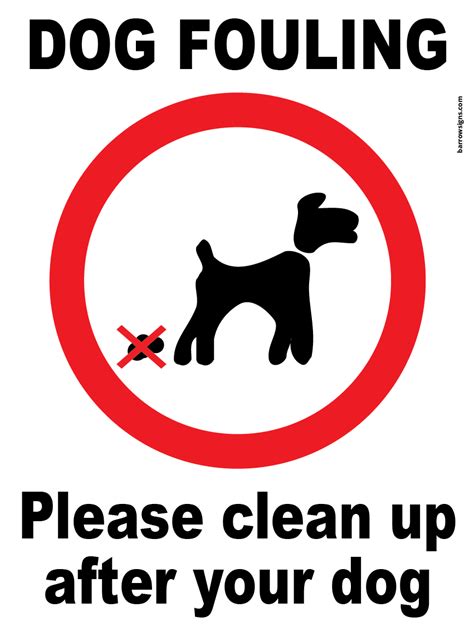 Dog Fouling Sign – www.signsonline.ie