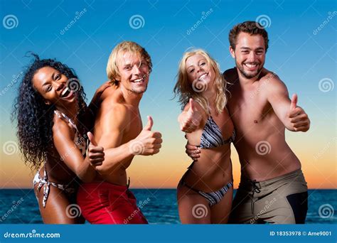 People Having Party at Beach Stock Photo - Image of beach, carefree: 18353978