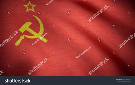 Soviet Union Flag Waving Ussr Flag Stock Illustration 1105366535 ...