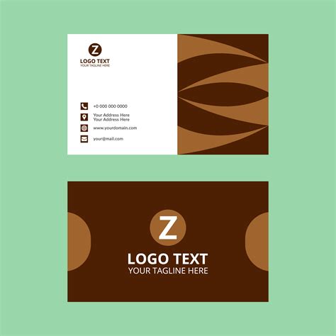 Brown Elegant Business Card Template 830336 Vector Art at Vecteezy