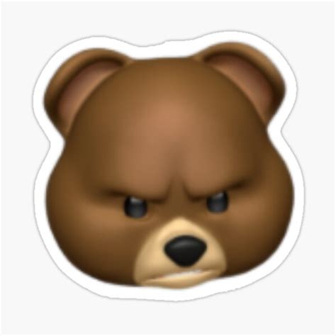 "Angry bear emoji" Sticker for Sale by HJord11436 | Redbubble