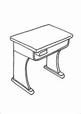 Student At Desk Coloring Page Pages sketch template