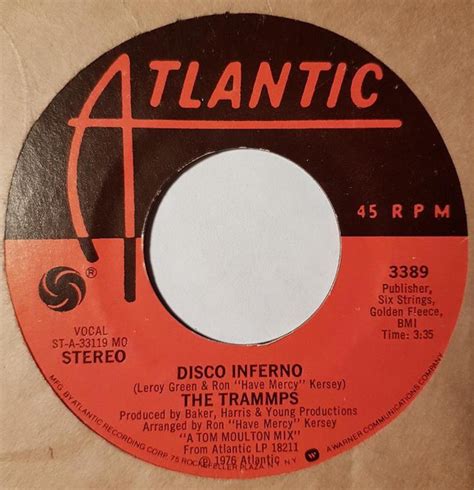 The Trammps – Disco Inferno (1978, MO, Vinyl) - Discogs