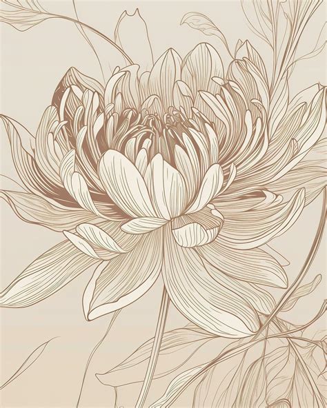 Lotus flower vector illustration with line art , generate ai 24396437 ...