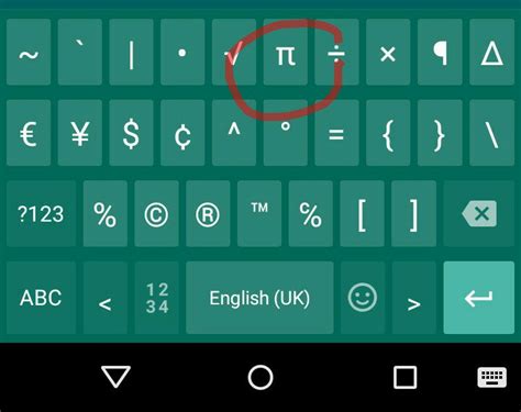 Is there a way to type the pi symbol? - Android Forums at ...