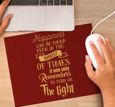 Harry Potter Hapiness' Quote mousepad with quotes - TenStickers