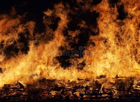 Raging Fire stock photo. Image of destruction, fire, night - 16846292