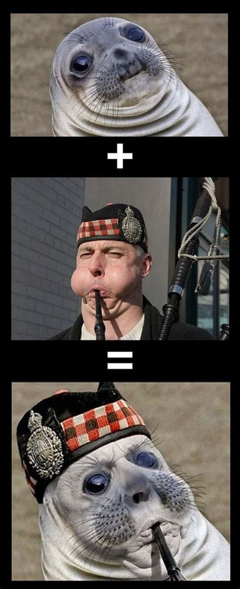 All my life I wanted to play the bagpipes - Meme Guy