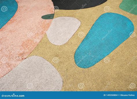 Modern Floor Covering for Playgrounds on the Street and for Sports Stadiums Stock Photo - Image ...