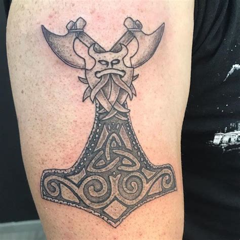 Thor Hammer Tattoo, Mjolnir Tattoo, Thor Tattoo, Up Tattoos, Sleeve ...