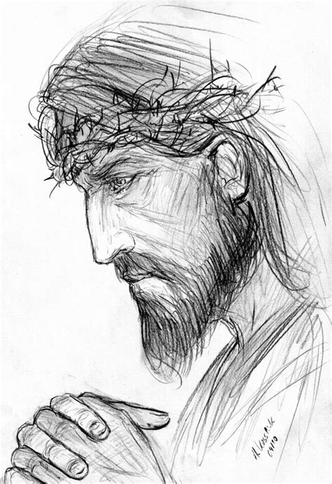 christus sketch by andrekosslick on @DeviantArt | Jesus art drawing ...