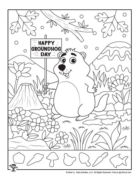 Groundhog Day Hidden Picture Printables | Woo! Jr. Kids Activities : Children's Publishing