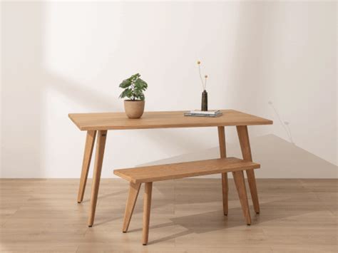Dark Solid Oak Scandinavian Dining Table | Grain & Frame