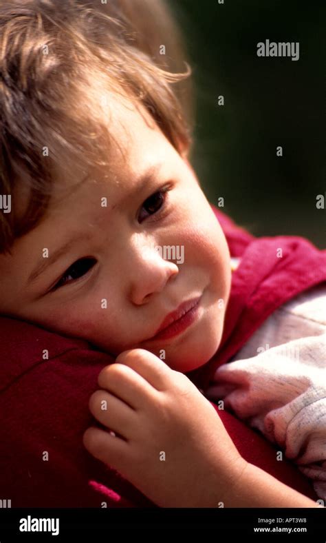 Tired boy baby child youngster sleeping sleep Stock Photo - Alamy