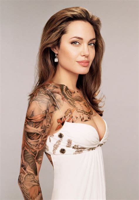 Angelina Jolie New Tattoos Designs Images 2013 | Hollywood Stars Hd Wallpapers