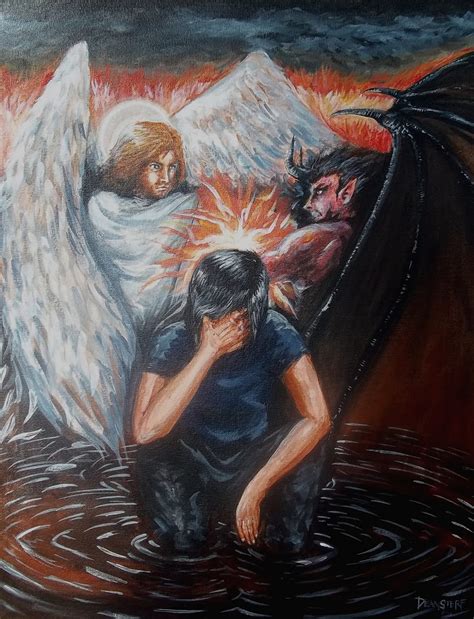 Good Vs Evil Painting at PaintingValley.com | Explore collection of ...