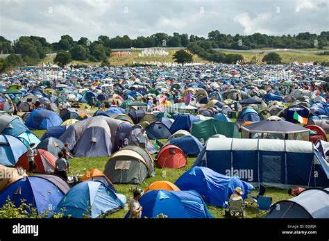 Camping field, Glastonbury festival 2008 Stock Photo - Alamy