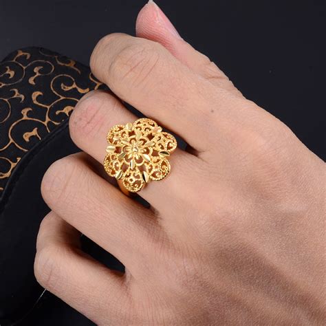 Arab /Ethiopian/ African Gold Color Wedding Rings for Women – Gofaer ...