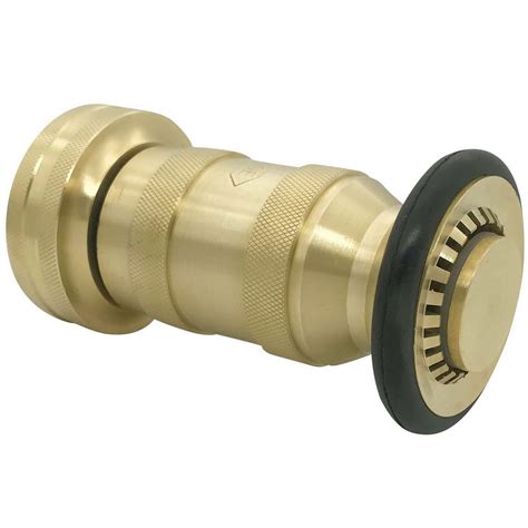 Buy Fire Hose Nozzle 100 psi 1-1/2" NST/NH 85 gpm Brass Fire Equipment Heavy Duty Industrial Jet ...