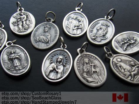 Catholic Saints Charmswholesale Lot of 5 FIVE Medals Patron - Etsy