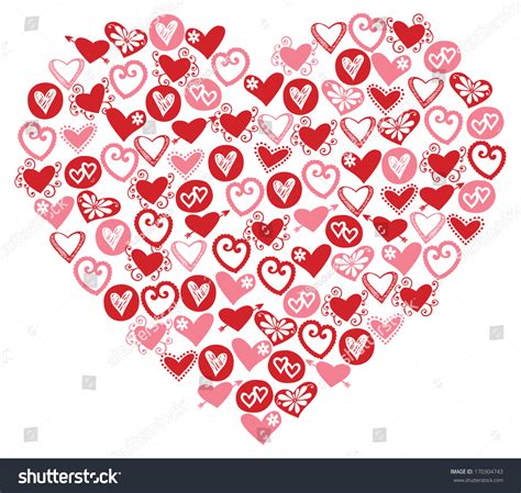 Whimsical Heart Illustration Stock Vector 170304743 - Shutterstock